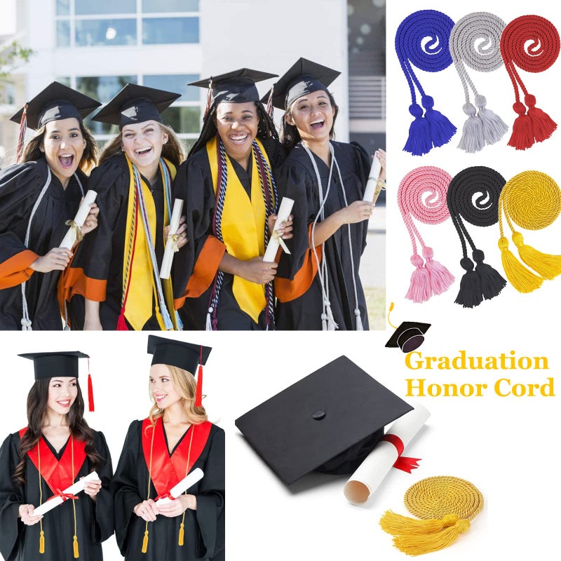 PH PandaHall 20 Yards Twisted Silk Ropes, 3mm Graduation Cord Trim Nylon Satin Shiny Cord Decorative Rope Braided Cord for Home DÃ©cor Upholstery Curtain Tieback Graduation Honor Cord (Black) - Image 3